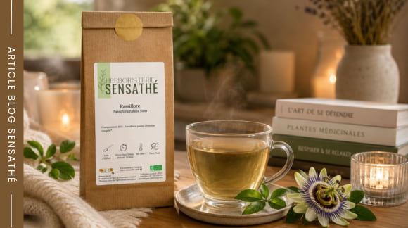 Tisane de passiflore anxiolytique naturelle pour favoriser la détente et le sommeil - Herboristerie Sensathé Tisane de passiflore anxiolytique naturelle pour favoriser la détente et le sommeil - Herboristerie Sensathé